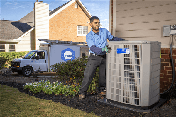 American Standard installing unit